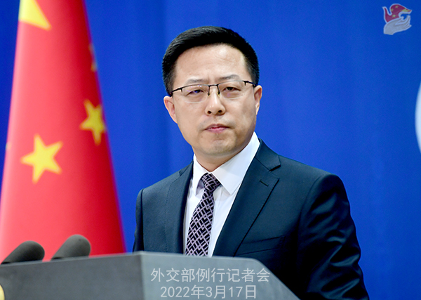 Chinese Foreign Ministry Spokesman Zhao Lijian