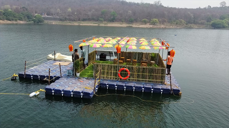 Floating Restaurant in Hirakud Reservoir