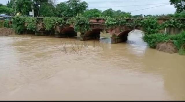 Jalaka River Flood Water Danger Sign