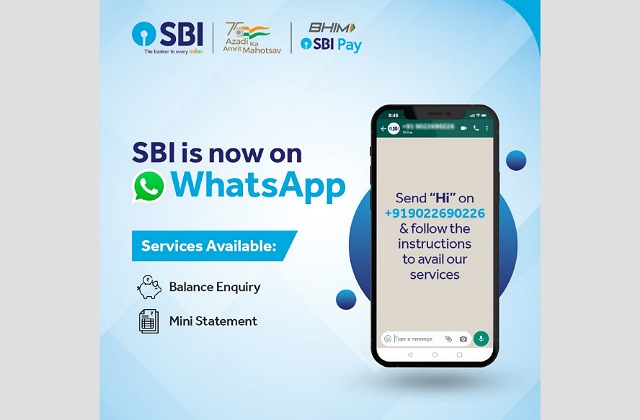 SBI Whatsapp Banking Service