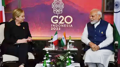 Italian PM meeting with PM Narendra modi