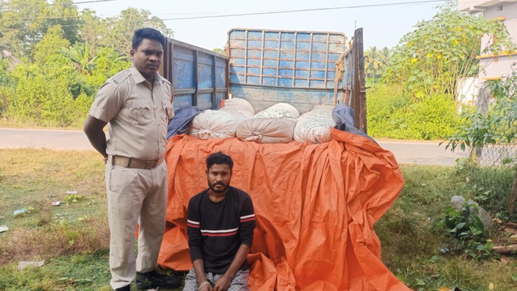 Liquor Seized with Pickup & one arrested