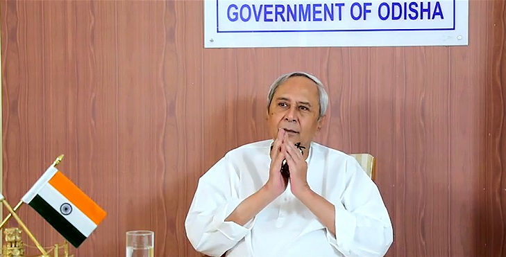 Odisha, June 25 (ANI): Odisha Chief Minister Naveen Patnaik inaugurating the Product Application and Development Centre, set up by Indian Oil Corporation Ltd (IOCL), via video conferencing, in Paradip on Thursday. (ANI Photo)