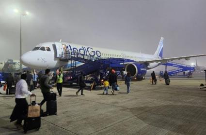 Indigo Flight Emergency Landing at Shamsabad Airport