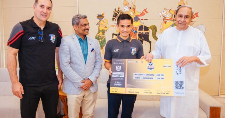 CM Naveen Patnaik Bought first ticket for Intercontinental Football Tournament