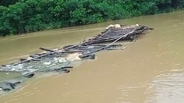 Temporary Bridge Floated